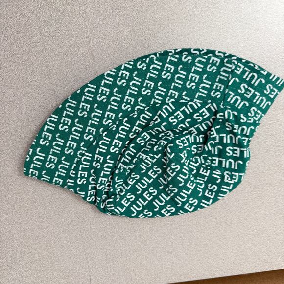 Jules Tour De France Bucket Hat Green White Logo Sports Cycling Cotton EUC - Picture 4 of 5